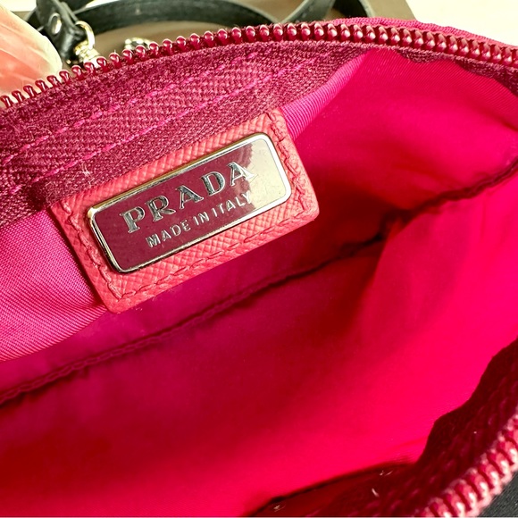 PRADA pink nylon Pouch Crossbody bag with strap - Picture 8 of 14